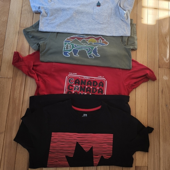 Youth  Graphic T-Shirts - Red, Black, Gray Bundle Cotton Size 14-16. - Picture 1 of 5